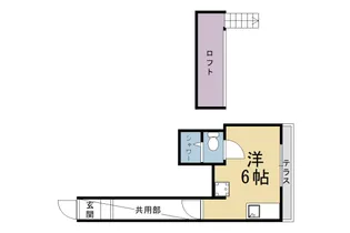 観月コーポ【1-MINAMI号室】の間取り