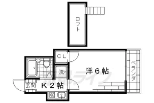 グローリーハイツ淀【204号室】の間取り