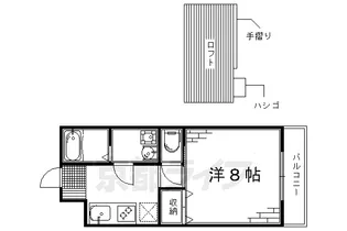 京都府久世郡久御山町大橋辺【アパート】の間取り