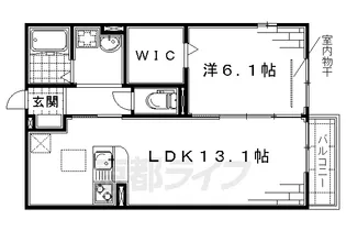 ル アンブル A棟【1階】の間取り