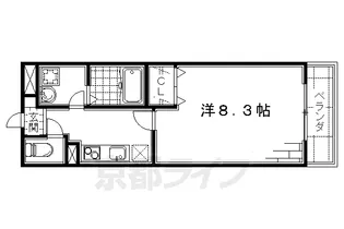 シェルフェリス【201号室】の間取り