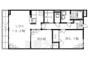 グラン ティユール【1階】の間取り