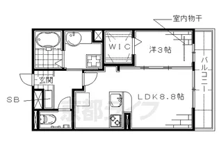 京都府京都市伏見区深草小久保町【アパート】の間取り