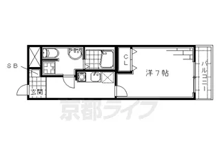 アルバローザ京都【402号室】の間取り