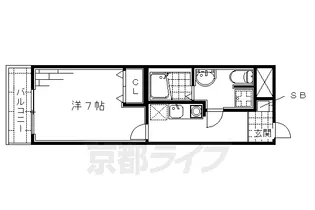 アルバローザ京都【4階】の間取り
