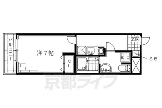 アルバローザ京都【308号室】の間取り