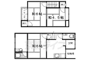 京都府京都市伏見区桃山町泰長老【一戸建】の間取り