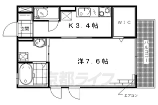 サンシャイン朱雀 A棟【2階】の間取り