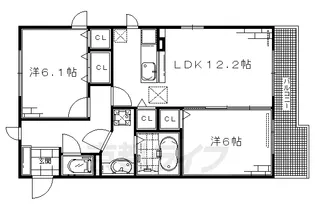 セジュール芹川【2階】の間取り