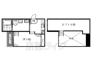 リーフコート桃山【1階】の間取り