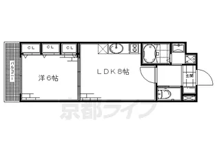 京都府京都市伏見区加賀屋町【マンション】の間取り