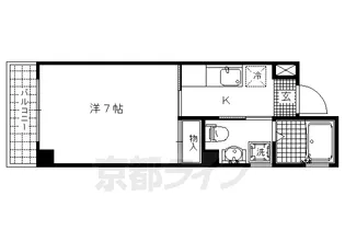 京都府京都市上京区中猪熊町【マンション】の間取り