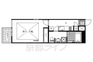 京都府京都市上京区一真町【マンション】の間取り