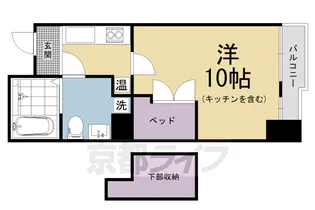 アクエルド御所北【3階】の間取り