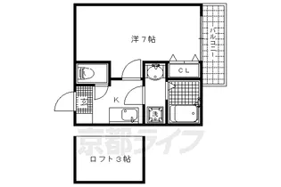 京都府京都市北区紫野雲林院町【アパート】の間取り