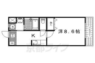 京都府京都市上京区坤高町【マンション】の間取り