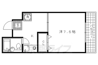 コスモハイツ千本【303号室】の間取り