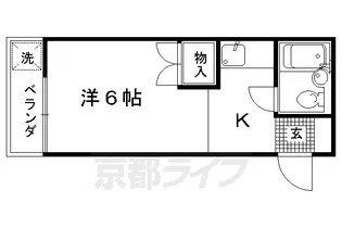 京都府京都市北区小松原北町【アパート】の間取り