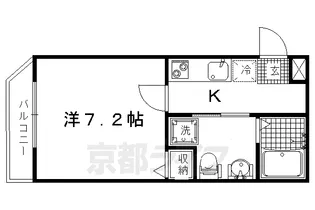 Comfy Court 京都西陣【105号室】の間取り