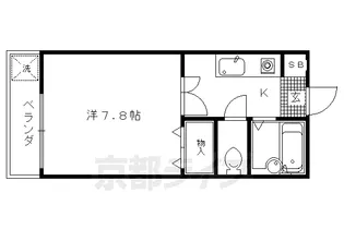 京都府京都市北区上賀茂舟着町【アパート】の間取り