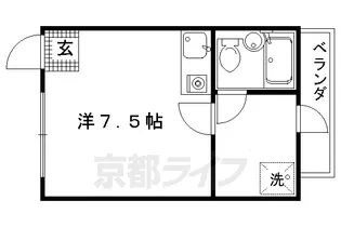 1Rの間取り画像