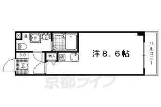 京都府京都市北区衣笠荒見町【マンション】の間取り