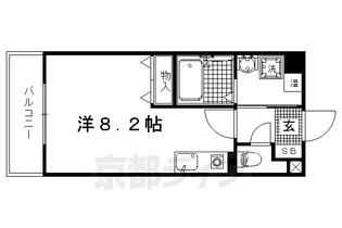京都府京都市北区衣笠荒見町【マンション】の間取り