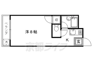 アパルトマン御所西【302号室】の間取り