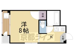 アパルトマン御所西【301号室】の間取り