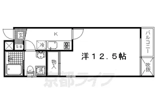 グランコスモ御所【104号室】の間取り