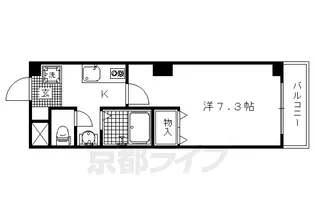 クオリカ紫竹【1階】の間取り