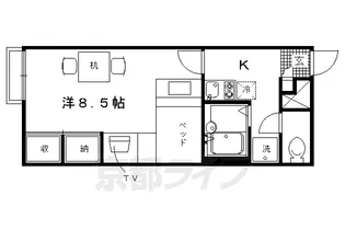レオパレス柊野【104号室】の間取り