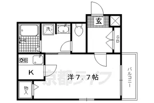 プラティーク・ドミール【202号室】の間取り