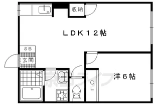 タウニー黒門【101号室】の間取り