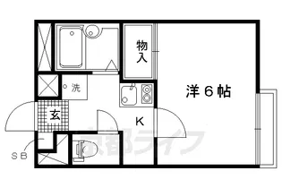 レオパレス西陣【2階】の間取り