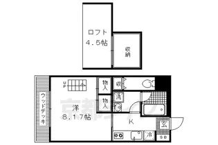 京都府京都市北区平野桜木町【マンション】の間取り