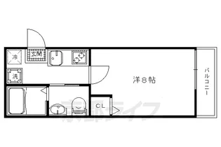 フラッティ下立売【301号室】の間取り