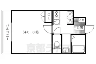 フラッツ室町【3階】の間取り
