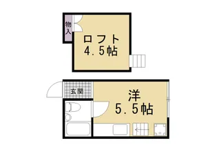 京都府京都市北区平野宮西町【アパート】の間取り