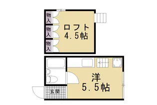 京都府京都市北区平野宮西町【アパート】の間取り