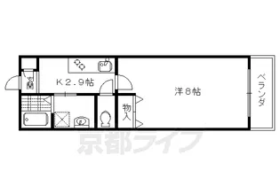 紫野レジデンス【202号室】の間取り