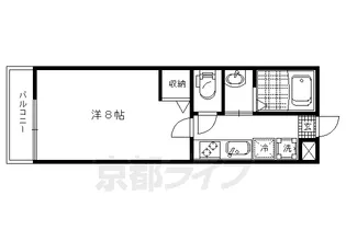 アークリード京都千本【4階】の間取り