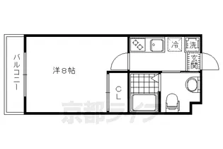 L´s堀川【203号室】の間取り