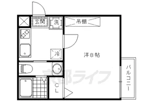 アークリード京都黒門【202号室】の間取り