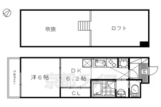 京都府京都市上京区歓喜寺前町【マンション】の間取り