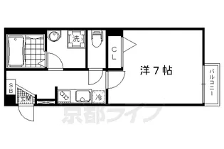 京都府京都市上京区佐竹町【アパート】の間取り