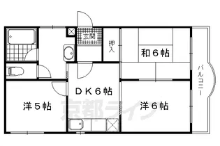 京都府京都市北区紫竹竹殿町【マンション】の間取り
