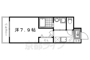 KCCフラット河原町【7階】の間取り