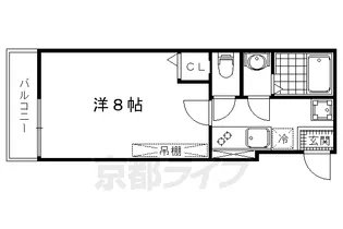 アークリード二条城北【102号室】の間取り