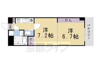 SILK HOUSEとなみ【203号室】の間取り
